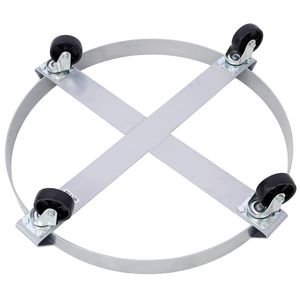 2 pezzi pesante telaio in acciaio Drum Dolly con 4 ruote girevoli 55 galloni carrello a tamburo per officine magazzini per barile secchi - Product Image 6