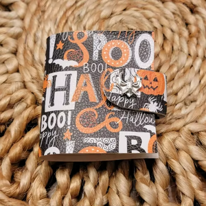 <b>Mini</b> Halloween Doodle Faux Leather Journal 4x3 Handmade Customizable Cute Printed <b>Notebook</b> <b>Mini</b> Halloween Doodle Faux Leather - Product Image 3