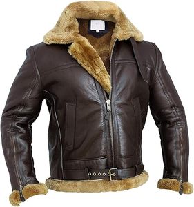 Chaqueta de Invierno Personalizada para Hombre, Estilo Casual, B3, de Piel de Oveja, Ecológica, Resistente al Viento, Forrada con Pelo de Sherpa, con Estampado Digital - Product Image 3