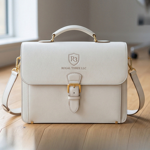 Sacs porte-documents classiques en cuir véritable Regal Three Llc avec fermeture à boucle, design unisexe, sacs porte-documents en cuir pour affaires - Product Image 2