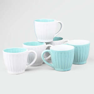 Stunning Vintage Pastel-Coloured Ceramic <b>Tea</b> <b>Cup</b> Set 6 Durable Porcelain 200ml Capacity Custom Cute Handle for Afternoon <b>Tea</b> - Product Image 6