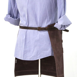 Delantal de Cuero Vacuno Genuino, Delantal de Lona Encerada Gruesa, Resistente al Aceite, Antiincrustante, Reutilizable, de Uso Diario, Multifuncional, Personalizado - Product Image 6