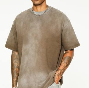 Camiseta de Hombre de Algodón Lavado Estilo Vintage, con Logotipo de Moda, Cuello Redondo y Manga Corta, Estilo Urbano, OEM ODM, Última Tendencia - Product Image 2