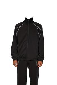 Conjunto de dos piezas para hombre, de invierno, corte ajustado, 100% poliéster, con cremallera, chaqueta deportiva y pantalones de chándal personalizados de forro polar. - Product Image 6