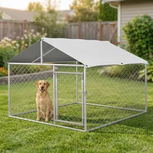 Fournitures de jardinage pour la maison : Bâtiments de jardin, clôtures, treillis, portails, cage pour chien avec couverture, enclos pour animaux de compagnie en grillage, maisonnette - Product Image 3