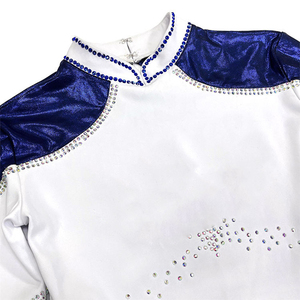 Green <b>White</b> Cheerleading Uniform With <b>Skirt</b> And <b>Long</b> Sleeve Top For Team Performance Women Fashion Style Women Sports Uniforms - Product Image 5