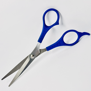 Ciseaux de coiffure professionnels Eversharp 5,75 pouces pour droitiers, en acier inoxydable tranchant, à lame droite, personnalisables, bleu cuit - Product Image 2