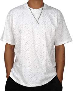 Camiseta con Pedrería en Toda la Superficie para Hombre, Camiseta de Algodón Estilo Urbano, Logotipo Personalizado, Fabricante OEM - Product Image 6