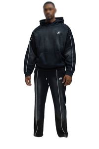 Unisex Solid Cotton Fleece Oversized Pullover <b>Hoodies</b> With Minimal Chest Logo High Street Vintage <b>Y2K</b> for OEM Private Label - Product Image 2