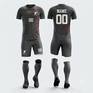 Conjunto de Uniforme de Fútbol de Secado Rápido con Estampado, Camiseta de Fútbol Unisex de Manga Corta, Nombre del Equipo Personalizado, Entrenamiento - Product Image 6