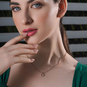 สร้อยคอทองคำเพชรหรูหราสวยพร้อมสัญลักษณ์ตลอดกาลสำหรับงานแต่งงานและของขวัญเจ้าสาวของผู้หญิงดูแฟชั่นมีสไตล์ - Product Image 5