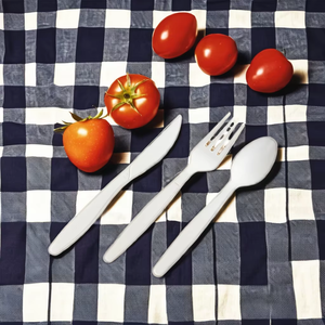 Juego de Cubiertos Desechables Ecológicos, Biodegradables, Libres de BPA, Resistentes al Agua, para Fiestas, Marca Personalizada CPLA, Más de 100 Piezas - Product Image 3