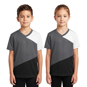 Camisetas de Cuello en V de Tres Colores para Niños, Unisex, Ropa Casual Infantil, Prendas Personalizadas - Product Image 5