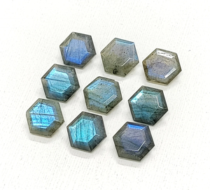 Lote al por mayor de piedras de labradorita natural de calidad AAA, forma hexagonal, piedra brillante para la fabricación de joyas. - Product Image 2