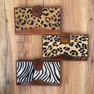 กระเป๋าสตางค์ผู้หญิงหนังแท้สวยทนทานพิมพ์ลายสัตว์แบบพับสองทบเคสใส่บัตรเครดิต - Product Image 4