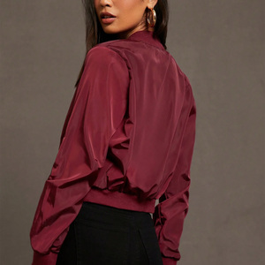 Vente en gros : Blouson Bomber Femme Personnalisé avec Broderie et Impression, Imperméable, Respirant, Vêtement d'extérieur Zippé pour Marques - Product Image 4