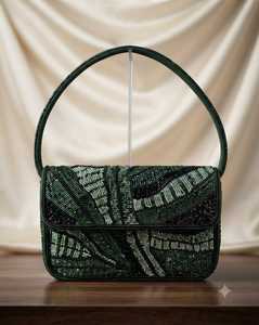 Pochette de mariée perlée avec broderie et sangles, motif bonbon, sac à main de soirée pour femme de haute qualité et mignon - Product Image 4