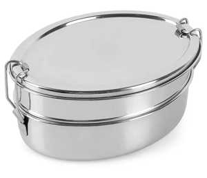 Boîte à bento rectangulaire à 3 niveaux en acier inoxydable, résistante aux fuites, compatible lave-vaisselle, pour enfants, boîte de rangement alimentaire robuste - Product Image 5