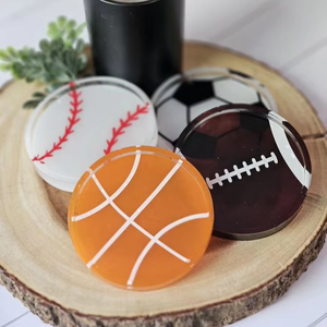 Posavasos Cuadrados de Nogal Hechos a Mano con Incrustaciones de Resina, Ecológicos, Resistentes al Calor, Duraderos, No Tóxicos, Color/Tamaño Personalizables - Product Image 1