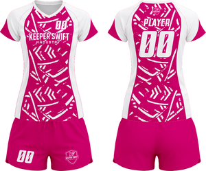 Tenue de volley-ball SpikeStorm Pro AeroSpike Elite, kit de volley-ball ThunderHit Premium, 100 % polyester, impression par sublimation intégrale - Product Image 1
