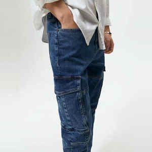 Jeans en denim slim pour hommes en gros, impression de logo personnalisé, pantalons en denim à prix abordable, service OEM - Product Image 6