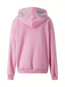 Sweat à capuche zippé en molleton de coton, motif papillon squelette en strass, coupe oversize, style streetwear, fabrication sur mesure - Product Image 5