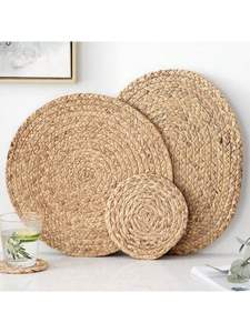 Tapis en jacinthe d'eau faits à la main en gros, antidérapants, résistants à la chaleur, design bohème, écologiques, durables, couleur personnalisable - Product Image 5