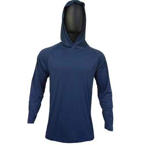 Premium Quality Custom Design Lightweight Men's Long Sleeves Hooded Fishing Shirt UPF 50 Anti-UV Solid Color Pullover Hoodies - Product Image 4