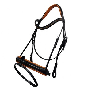 <b>Swedish</b> Nose-Band Bridle for Horses Handcrafted Horse Leather Product - Product Image 1