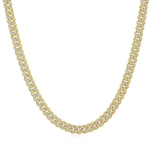 Chaîne cubaine glacée avec diamants Moissanite, bijoux de luxe pour le style du marié et les occasions spéciales, disponible à la vente - Product Image 2