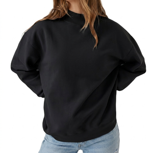 Suéter Oversize de Cuello Alto para Mujer, Tejido Suave de Felpa Francesa, Estilo Urbano Moderno, Proveedor OEM - Product Image 1