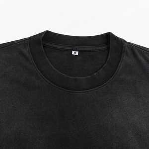 Wholesale 100% Heavyweight Cotton Men's <b>T</b>-Shirt Custom Plain Washed Oversized Crew Neck Short Sleeve Eco-Friendly Breathable - Product Image 3