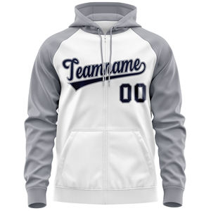 Sudadera con Capucha Raglán Personalizada para Hombre, 100% Algodón, Forro Polar, Invierno, Color Sólido, Antiarrugas, Estilo Jersey de Béisbol - Product Image 3