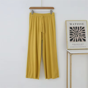 Pantalon décontracté ample et ample en modal pour femme, taille plus, coupe large, style pyjama, idéal pour l'été - Product Image 4