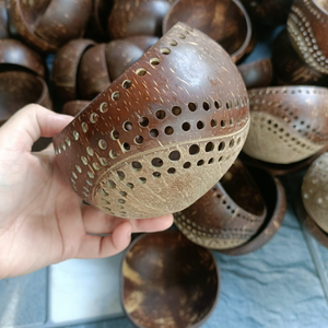 <b>Top</b> Seller Coconut Shell Tea Light & Candle Holder with Engraved Laser Logo Eco-Friendly <b>Easter</b> Home Decor by Eco2go - Product Image 1