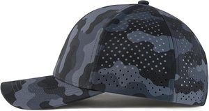Casquette Snapback en Maille à 6 Panneaux Camouflage Noir Respirante Ajustable Unisexe Chapeau Décontracté Adulte Quatre Saisons - Product Image 4