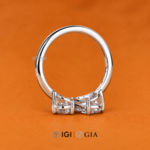 Anillo de Compromiso con Diamantes Toi ET Moi, Anillo de Boda con Diamante en Forma de Pera, Anillo con Diamante en Forma de Lágrima, Anillo con Dos Diamantes Cultivados en Laboratorio - Product Image 4