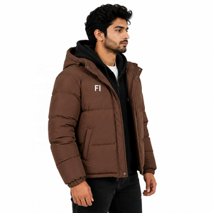OEM Wholesale Men's Vintage Style <b>Winter</b> Coat Thick Hood Padded Design Sheep Fur <b>Leather</b> Zipper Men's <b>Jacket</b> Outdoor Streetwear - Product Image 4