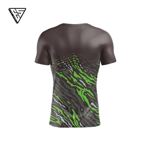 Rashguard Personalizado Unisex para MMA, OEM, Corto, Transpirable, de Secado Rápido, con Impresión Digital, Antibacterial, Ecológico, de Spandex/Poliéster, para BJJ - Product Image 3