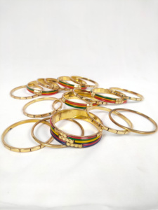 HZ0010 Hot Selling Chinese Style Enamel Painted brass Bracelet New Oil Drop Opening Design Tourist Attractions Fashion Bangles - Product Image 5