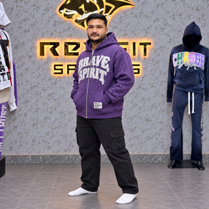 Sweat-shirt à capuche unisexe personnalisé avec fermeture éclair intégrale, style streetwear décontracté, manches longues, poche kangourou, poignets côtelés, étiquettes personnalisées, OEM ODM - Product Image 2