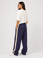 Ensemble unisexe décontracté : T-shirt oversize et pantalon de jogging rayé – Tenue deux pièces streetwear coupe ample – Survêtement urbain tendance