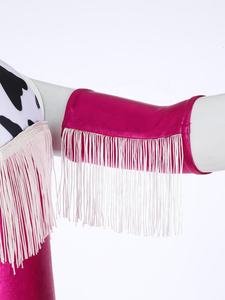 6-16 Kids Girls <b>Cowgirl</b> Costume Metallic <b>Dress</b> For Cosplay Themed Party Stage Performance Parties Dance Party Props - Product Image 4