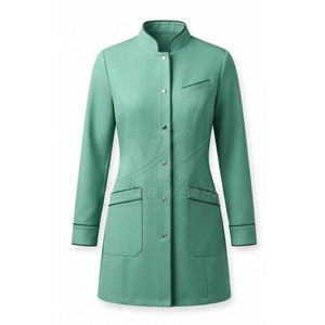 Tailored <b>Doctor</b> <b>Coat</b> Women Medical Laboratory Workwear Fitted Cut Long Sleeves Front Closure And Functional Pocket Construction - Product Image 2