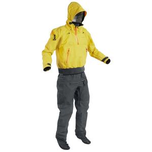 Men's Blue Gray <b>Waterproof</b> Polyester <b>Work</b> Coverall with Black Trim and Zipper Pocket for Outdoor Use - Product Image 2