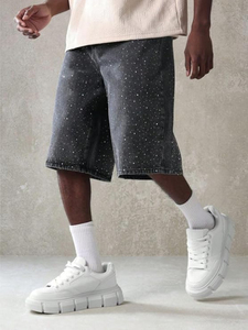 Shorts en jean décontractés pour femme, taille haute, bords bruts, en coton doux, pour l'été, style mode - Product Image 2