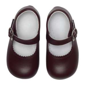 Chaussures habillées en cuir pour enfants garçons, bout rond, à boucle, unisexe, vente en gros, fabricant - Product Image 6