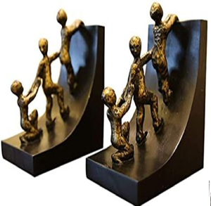 Elegantes sujetalibros de metal con forma de galgo sentado sobre libros, artículos de lujo disponibles a precios de mayorista para decoración de alta gama. - Product Image 3