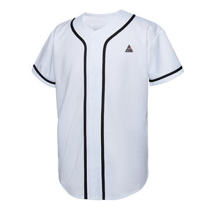 Camiseta de Béisbol Personalizada Color Granate, Unisex, con Botones, Uniforme de Equipo, Transpirable, 100% Algodón Orgánico, Camiseta Deportiva Corta Estampada, OEM - Product Image 2