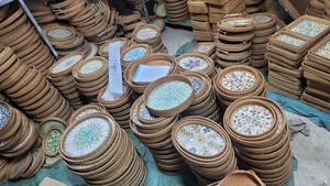 ถาดหวายตกแต่งสไตล์เวียดนาม ทอมือจากหวายธรรมชาติ สำหรับเสิร์ฟเครื่องดื่ม ผลไม้ เก็บของตกแต่งบ้าน และขายปลีก - Product Image 6